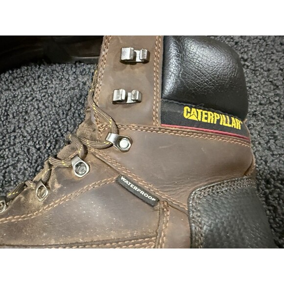 CATERPILLAR Mens Waterproof Composite Toe Work Boot Brown Size 13 P90991